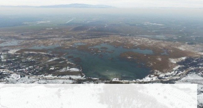 Efteni Gölü’nün eşsiz güzelliği havadan görüntülendi