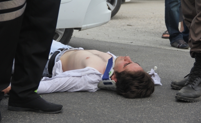 Adalet Yürüyüşü’nde korkutan kaza