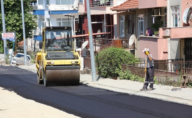 Ankara caddesi asfaltlanıyor