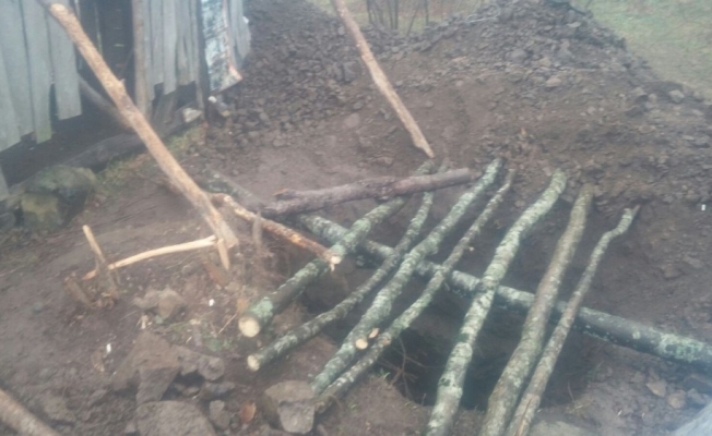 Ormanlık alanda kaçak kazı yaparken yakalandılar