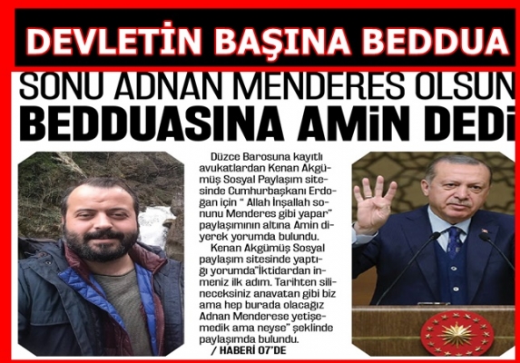 SONU ADNAN MENDERES OLSUN BEDDUASINA AMİN DEDİ.