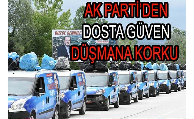 AK Parti Konvoyuna Büyük Destek