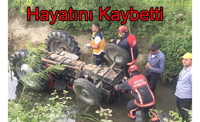 TRAKTÖR TERS DÖNDÜ