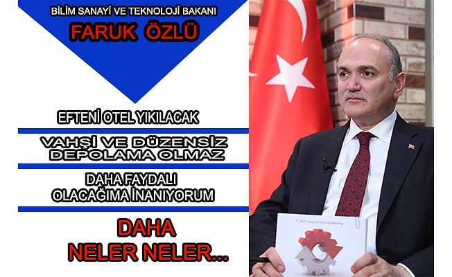 BAKAN ÖZLÜ DÜZCE'DE AÇIKLADI...