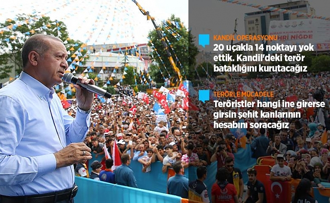 Cumhurbaşkanı Erdoğan: Kandil'e operasyonlarımızı başlattık