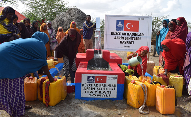 Ak Parti Düzce Kadın Kollarından Somali'ye Su Kuyusu