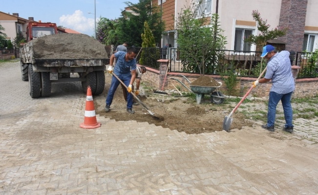 Zarar Gören Kaldırımlar Onarılıyor