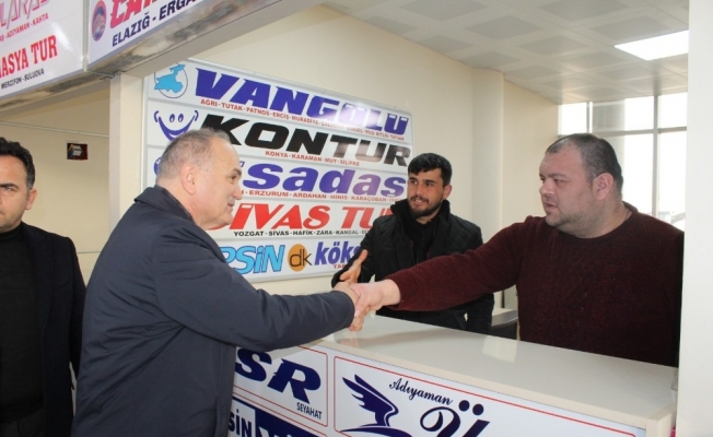 Başkan adayı Özlü, terminalde incelemelerde bulundu