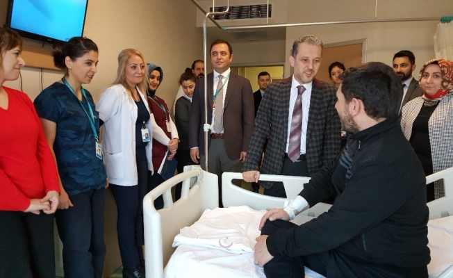 Düzce’de hastanede hal hatır ekibi iş başında