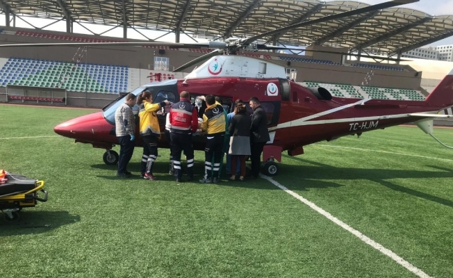 Hasta Düzce’den İstanbul’a hava ambulansı ile nakledildi