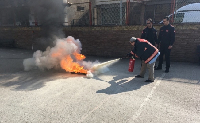 İsmetpaşalı öğrenciler yangın ve afet tatbikatı yaptı