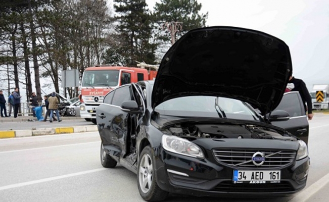 Düzce Zonguldak karayolunda kaza; 2 yaralı