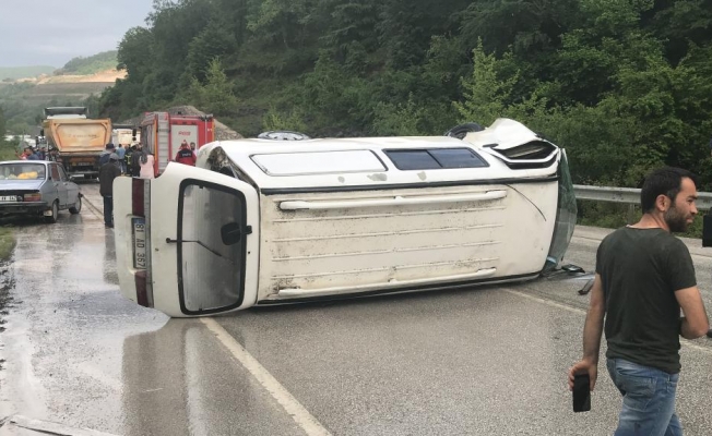 Yığılca yolunda feci kaza: 1 ölü, 1 yaralı