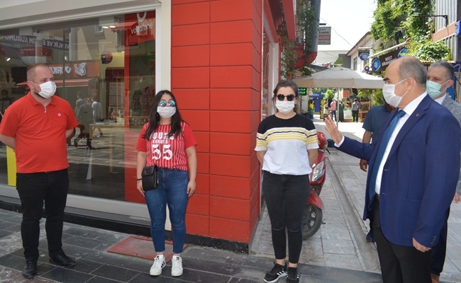 VALİ DAĞLI'DAN MASKE DENETİMİ