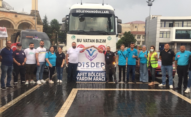 DÜZCE’DEN YANGIN BÖLGESİNE YARDIMLAR SÜRÜYOR