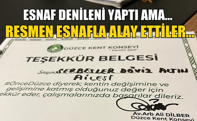 TAKDİR BELGESİ DEĞİL, SANKİ DÜĞÜN DAVETİYESİ