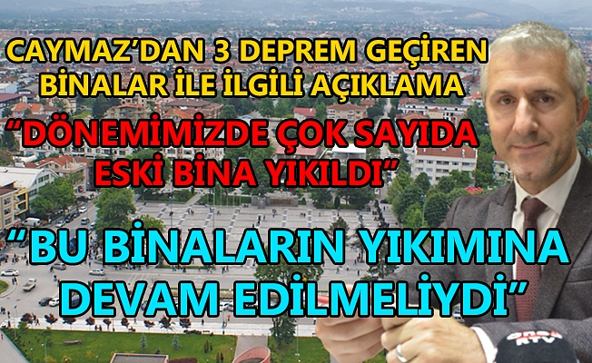 “KENTSEL DÖNÜŞÜM PROJESİNİ DESTEKLİYORUM, ANCAK”