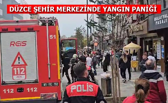 İŞ MERKEZİNİN ÇATISINDA YANGIN ÇIKTI