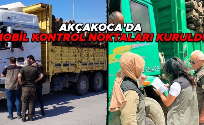 AKÇAKOCA’DA MOBİL KONTROL NOKTALARI KURULDU