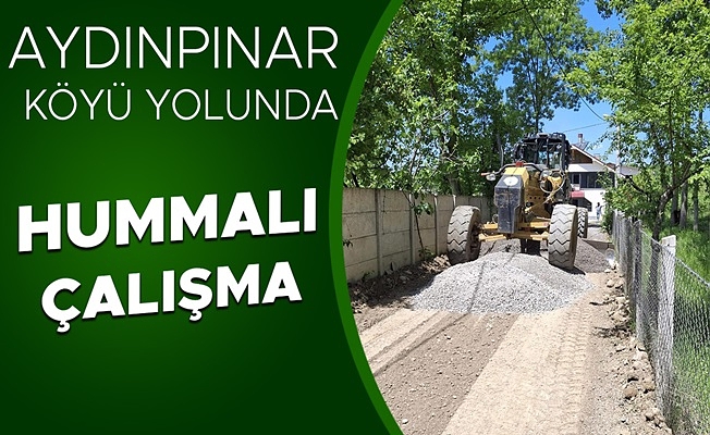 KÖY YOLU DAHA GÜVENLİ HALE GETİRİLİYOR
