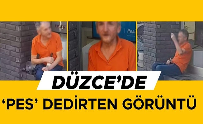 ŞEHRİN GÖBEĞİNDE KİMSEYE ALDIRIŞ ETMEDEN ŞARAP İÇTİ