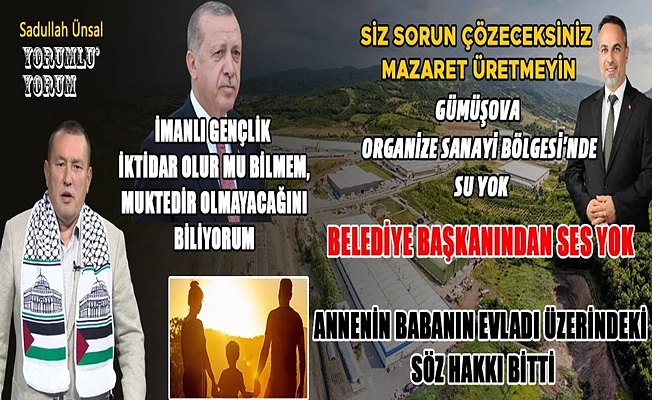 ORGANİZEDE SU OLMAMASI DÜZCE’NİN, GÜMÜŞOVA’NIN ACİZLİĞİDİR