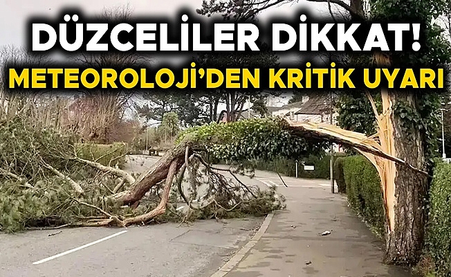 DÜZCE’Yİ KUVVETLİ RÜZGAR VE FIRTINA VURACAK