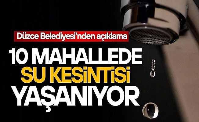 DÜZCE BELEDİYESİ’NDEN AÇIKLAMA