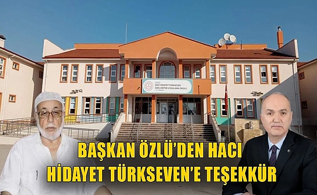 “BU ANLAMLI YATIRIM İÇİN GÖNÜLDEN TEŞEKKÜRLERİMİ SUNUYORUM”