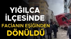 SÜRÜCÜ KONTROLÜNÜ KAYBETTİ TIR MARKETE GİRDİ