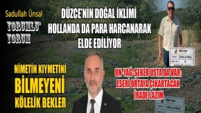 DÜZCE’NİN BU NİMETİNİ HEBA ETMEYELİM