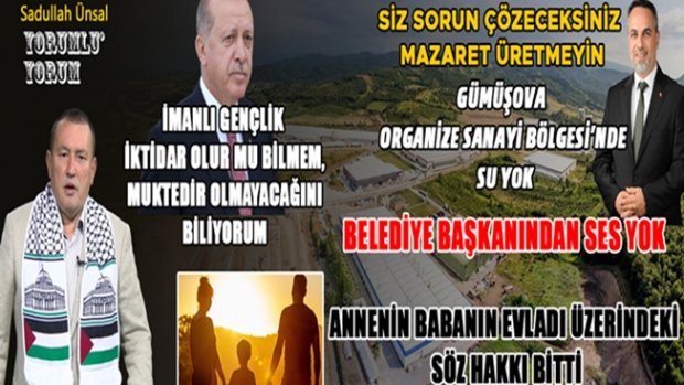ORGANİZEDE SU OLMAMASI DÜZCE’NİN, GÜMÜŞOVA’NIN ACİZLİĞİDİR